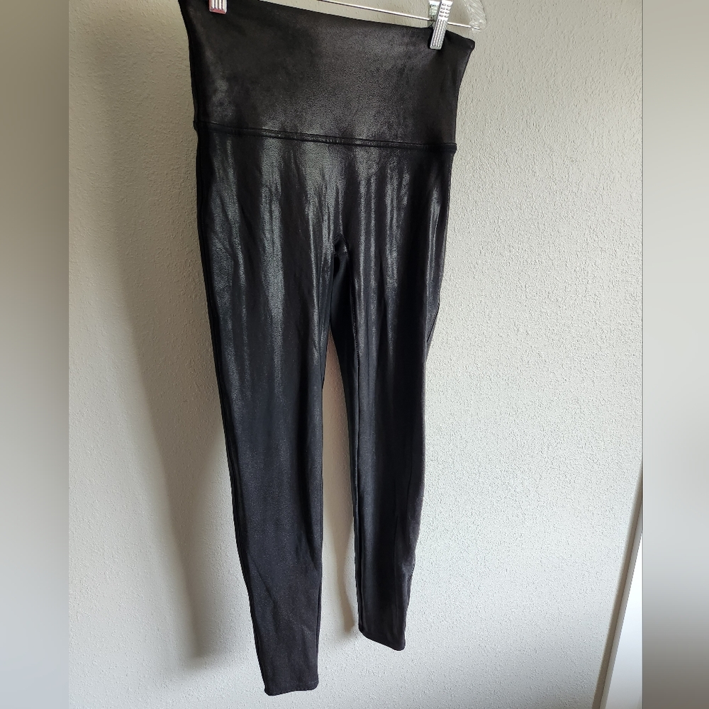 SPANX Black Shiny Leggings